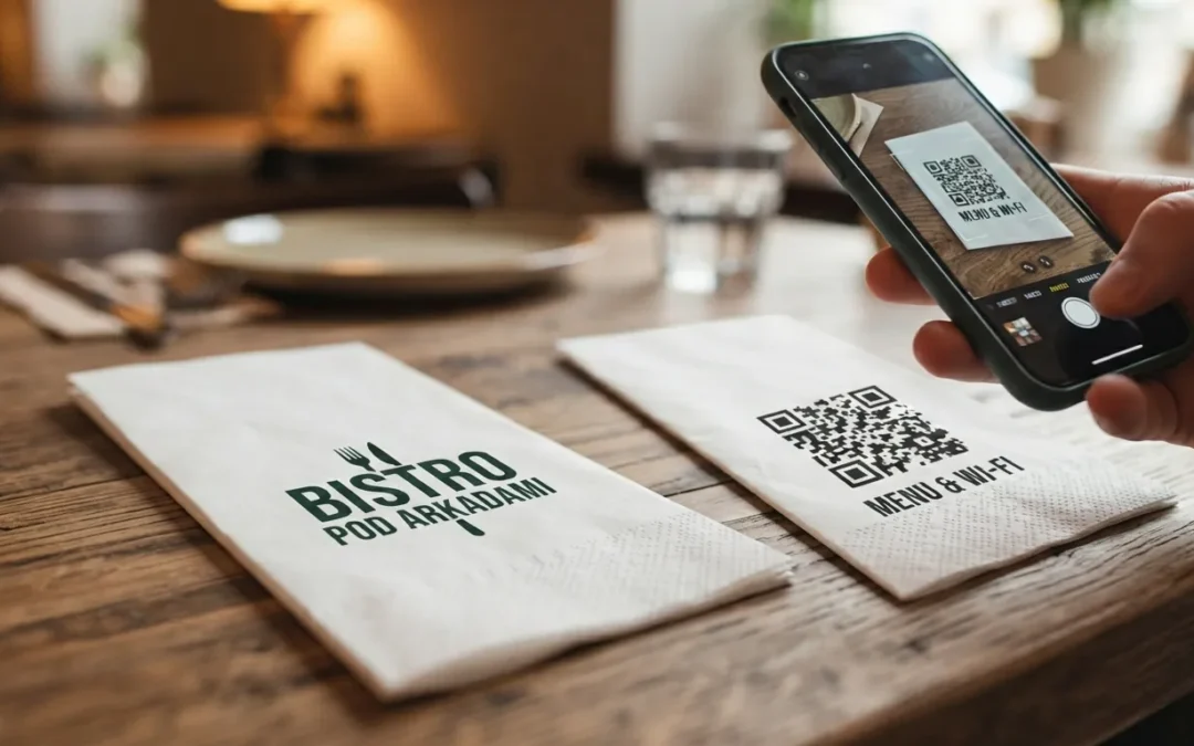 Serwetki z logo i kodem QR dla gastronomii – jak zamówić i na co uważać